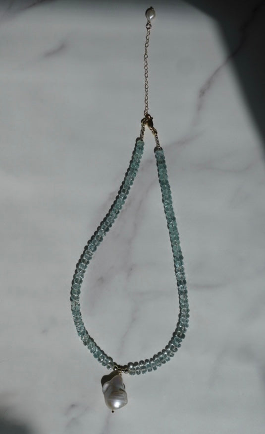 The Aquamarine Drop Pearl
