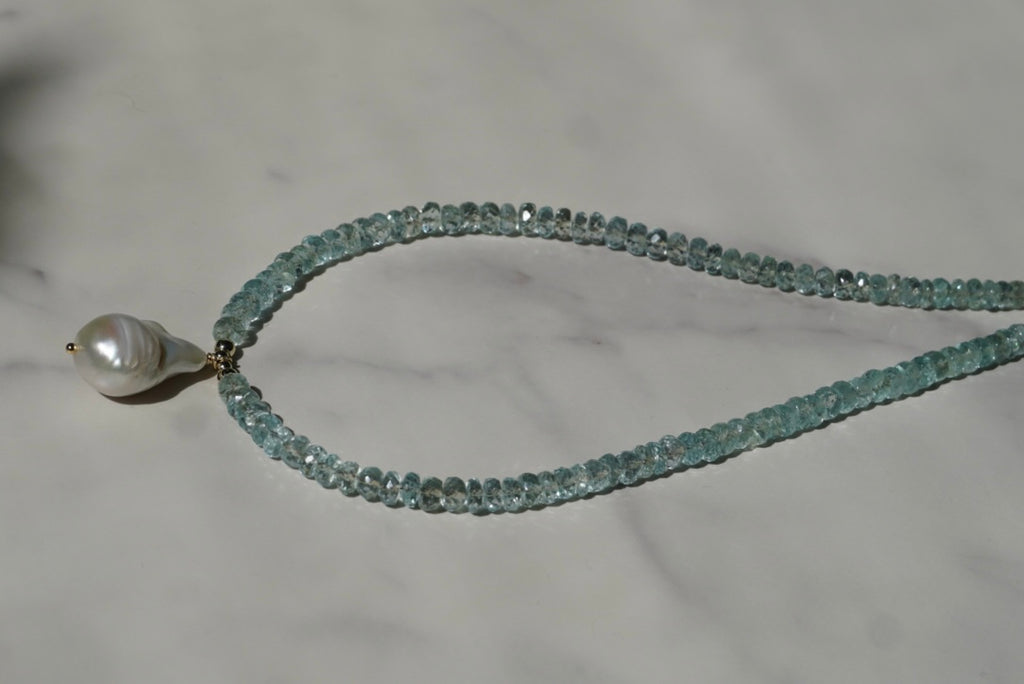 The Aquamarine Drop Pearl