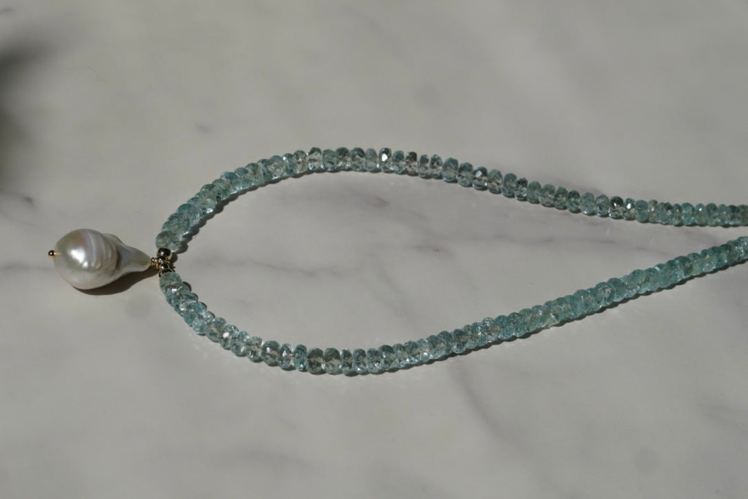 The Aquamarine Drop Pearl
