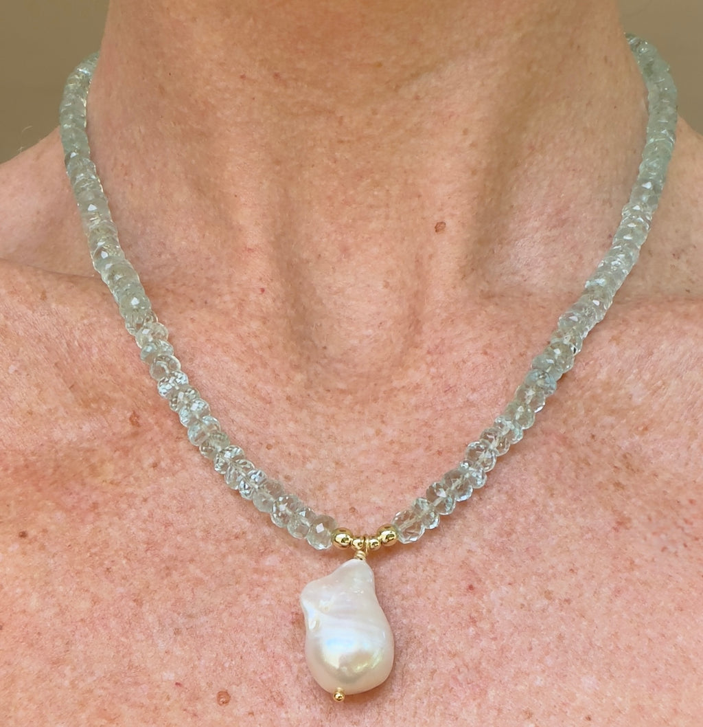 The Aquamarine Drop Pearl
